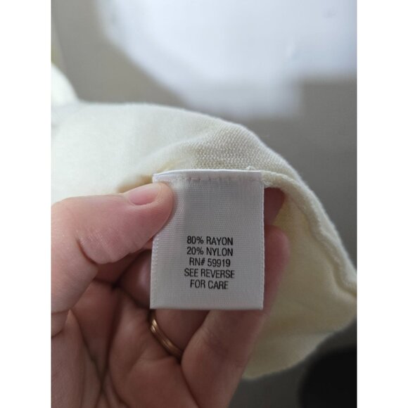 Apt. 9 Womens Beaded V-Neck Quarter Sleeve Sweater Plus Size 1X Stretch Solid - Picture 8 of 10